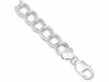 FJC Finejewelers Sterling Silver 10.5mm Double Link Charm Bracelet style: QG2211