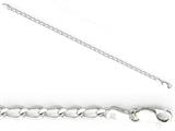 Amore LaVita™ Sterling Silver 3.2mm Open Link Charm Bracelet 7 inches style: QLL1007