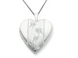 FJC Finejewelers 925 Sterling Silver 20mm with Butterflies Heart Locket Necklace - Chain Included style: QLS234
