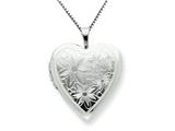 FJC Finejewelers 925 Sterling Silver 20mm with Daisies Heart Locket Necklace - Chain Included style: QLS242