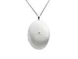 FJC Finejewelers 925 Sterling Silver 20mm Diamond Oval Locket Necklace - Chain Included style: QLS266