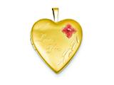 FJC Finejewelers 1/20 Gold Filled 20mm Enameled I Love You Heart Locket Necklace - Chain Included style: QLS276