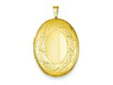 FJC Finejewelers 1/20 Gold Filled 20mm Leaf Border Oval Locket Necklace - Chain Included style: QLS297