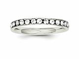 FJC Finejewelers Sterling Silver Crystal Eternity Band style: QR1964