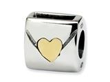 Reflections™ Sterling Silver and 14k Love Note Bead / Charm style: QRS202