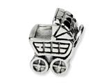 Reflections™ Sterling Silver Baby Carriage Bead / Charm style: QRS211
