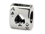 Reflections™ Sterling Silver Ace Card Bead / Charm style: QRS314