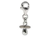Reflections™ Sterling Silver Baby Pacifier Click-on / Lobster Clasp for Bead / Charm Bracelets style: QRS578