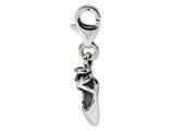 Reflections™ Sterling Silver Ballet Slipper Click-on / Lobster Clasp for Bead / Charm Bracelets style: QRS583