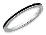 Stackable Expressions Sterling Silver Black Enameled 1.5mm Stackable Ring style: QSK140