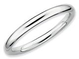Stackable Expressions Sterling Silver Rhodium Polished Stackable Ring style: QSK231