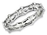Stackable Expressions Sterling Silver Polished Fleur De Lis Stackable Ring style: QSK544
