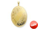FJC Finejewelers 1/20 Gold Filled 20mm Swirled Oval Locket Necklace - Chain Included style: QLS295