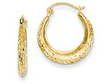 FJC Finejewelers 14k Yellow Gold Madi K Textured Hollow Hoop Children Earrings style: SE2434