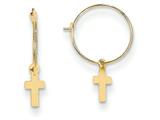 FJC Finejewelers 14k Yellow Gold Madi K Endless Hoop W/small Cross Children Earrings style: SE342