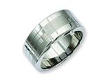 <b>Engravable</b> Chisel Stainless Steel Textured Ring style: SR170
