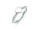 Chisel Stainless Steel Polished Twisted Heart Ring style: SR298