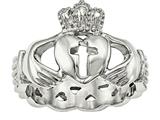 Chisel Stainless Steel Polished Claddagh With Cross Ring style: SR450