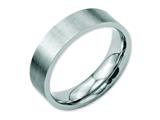 <b>Engravable</b> Chisel Stainless Steel Flat 6mm Brushed Wedding Band style: SR5