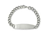 <b>Engravable</b> Chisel Stainless Steel Polished ID Bracelet - 8.75 inches style: SRB223