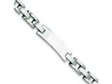 <b>Engravable</b> Chisel Stainless Steel Brushed and Polished ID Bracelet style: SRB229