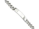 <b>Engravable</b> Chisel Stainless Steel Id Plate 8.5in Polished Bracelet style: SRB78785
