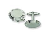 <b>Engravable</b> Chisel Stainless Steel Cuff Links style: SRC128