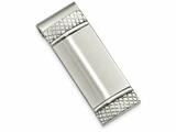 <b>Engravable</b> Chisel Stainless Steel Brushed And Textured Money Clip style: SRM136
