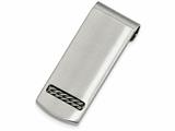 <b>Engravable</b> Chisel Stainless Steel Brushed Money Clip style: SRM139