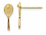 FJC Finejewelers 14k Yellow Gold Mini Tennis Racquet with Ball Post Earrings style: TC614