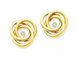 FJC Finejewelers 14k Yellow Gold Polished Love Knot Earring Jackets style: TH223
