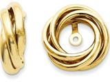 FJC Finejewelers 14k Yellow Gold Polished Love Knot Earring Jackets (7mm opening) style: TH225