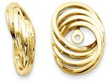 Finejewelers 14k Yellow Gold Polished Love Knot Earring Jackets for studs 3.5mm and under style: TH226