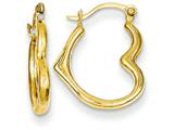 FJC Finejewelers 14k Yellow Gold Heart Shaped Hollow Hoop Earrings style: TL746