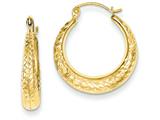 Finejewelers 14k Yellow Gold Bright Cut Hollow Hoop Earrings style: TL776