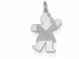 <b>Engravable</b> Finejewelers Sterling Silver Kiss Kid Charm style: XK1211SS
