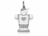 <b>Engravable</b> Finejewelers Sterling Silver Kid Charm style: XK1473SS