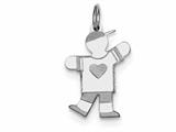 <b>Engravable</b> FJC Finejewelers Sterling Silver Kid Charm style: XK1474SS
