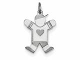 <b>Engravable</b> Finejewelers Sterling Silver Kid Charm style: XK1475SS