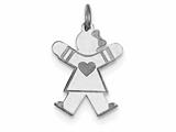 <b>Engravable</b> FJC Finejewelers Sterling Silver Kid Charm style: XK1483SS