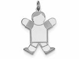 <b>Engravable</b> Finejewelers Sterling Silver Kid Charm style: XK1575SS