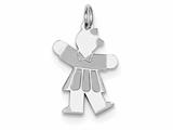 <b>Engravable</b> Finejewelers Sterling Silver Kid Charm style: XK1578SS