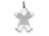 <b>Engravable</b> FJC Finejewelers Sterling Silver Kid Charm style: XK1579SS