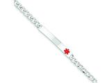 <b>Engravable</b> FJC Finejewelers Sterling Silver Polished Medical Curb Link Id Bracelet style: XSM166