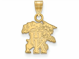 14K Yellow Gold University of Louisville Medium Disc Pendant by LogoArt