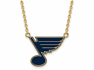 St. Louis Blues Lusso Gold Plate Note Necklace