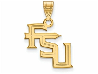 Sterling Silver LogoArt Louisiana State University Medium Disc Pendant