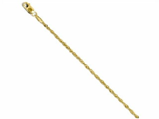 Finejewelers 14k Yellow Gold 1.0mm Sparkle Singapore Chain Necklace 
