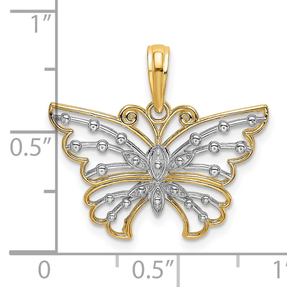 FJC Finejewelers 10 kt Yellow Gold Butterfly Charm 20 x 20 mm 
