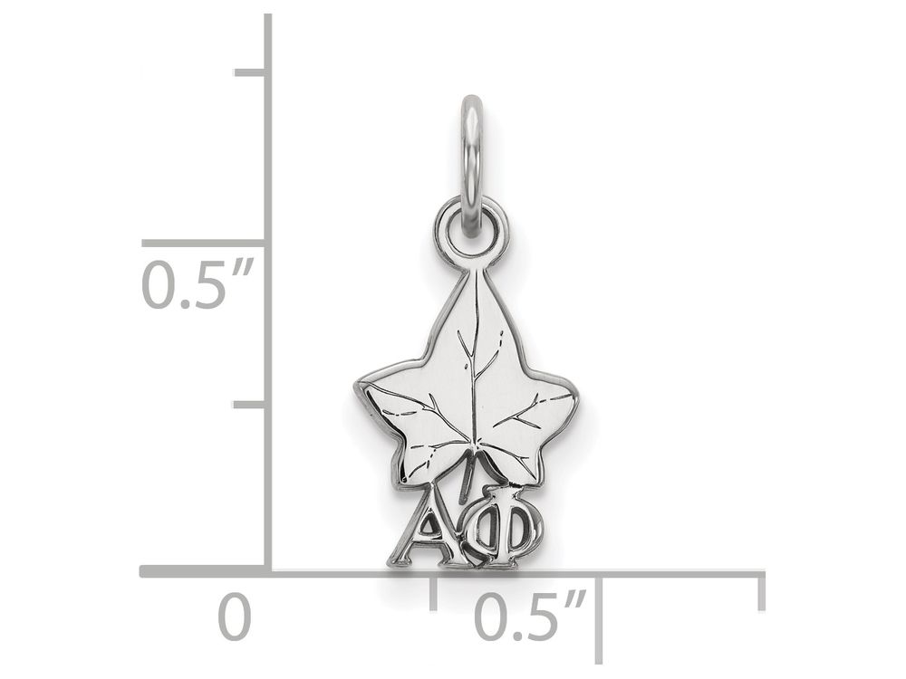 Sterling Silver Alpha Phi X-Small Pendant by LogoArt SS034APH